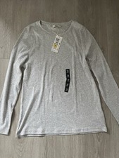 BNWT Marks & Spencer ribbed grey long sleeve top Size 16