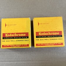 1962. 2 x Kodachrome II Color Movie Film, Double 8mm Type A Roll 25ft. Daylight