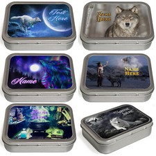 Personalised Tobacco Tin Wolf