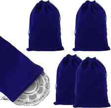 Silver Storage Bags, 4pcs Anti Tarnish Cloth Pouches Large Siliver Protecter ...