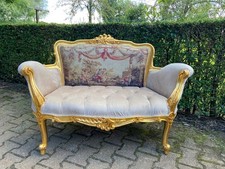 Sofa Couch Louis XVI Beige