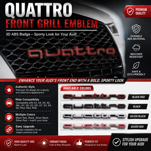 Front grille emblem abs - front,