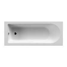 Nuie Single Ended Bath Straight Acrylic Bath Leg Set White Finish 1700x700mm