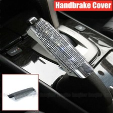 1Pc White Bling Crystal Car Interior Handle Hand Brake Sleeve Cover Accessories