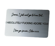 FUNNY Valentines Gift Idea Wallet Card Present for Him Her Husband Boyfriend Men
