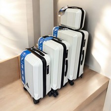 4pcs Suitcase Set ABS Cabin Hard Shell Travel Luggage Trolley 4 Wheels Light