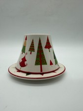 Yankee Candle Christmas Candle Shade Multi Coloured Small Shade & Plate