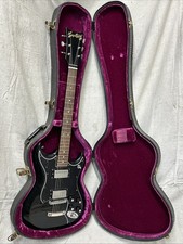 Vintage 1968-70 HAGSTROM MODEL II HII/HIIN Jet Black Electric Guitar w/ Case