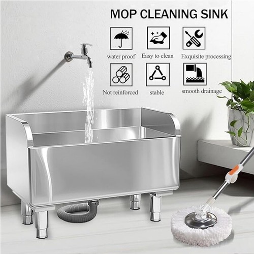 Stainless steel commercial mop - stainless,