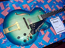 STUNNING IBANEZ AFC_155  TURQOUISE  BURST SEMI ACOUSTIC JAZZ ELECTRIC GUITAR