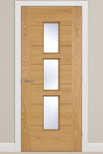 Internal Oak Hampshire Ladder Style Door In Standard, Fire Door or Glazed