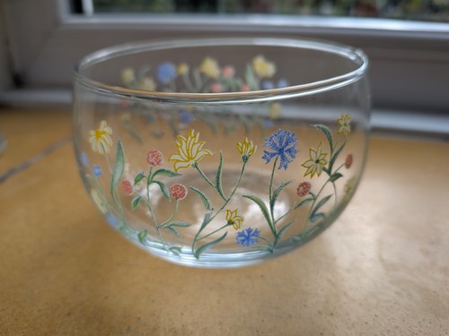Vintage rayware glass nowl - vintage,