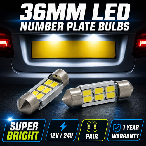Led rear number plate bulbs - plate,