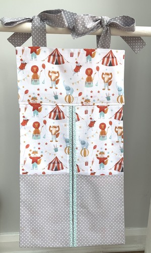 Handmade circus nappy stacker - nappy, stacker/