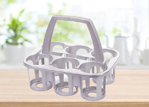 Silver bottle carrier with - carrier,