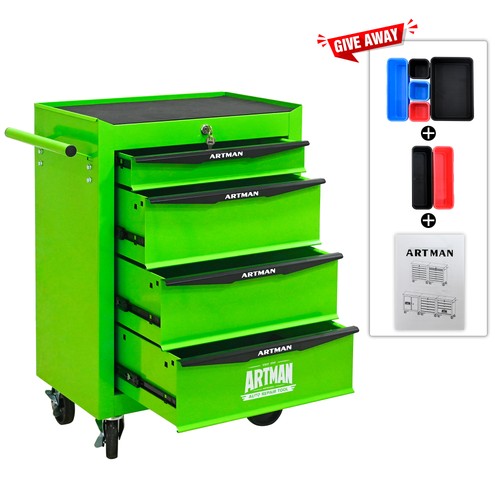 Rolling metal tool chest - rolling, with