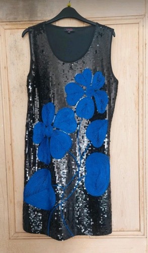 Black sequin and blue - sequin,