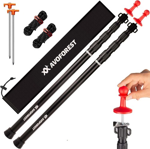 Tent poles telescoping tarp - tent, poles,