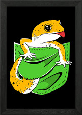 Leopard Gecko Pocket Framed