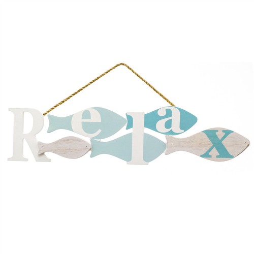 Nautical wooden fish wall - nautical,