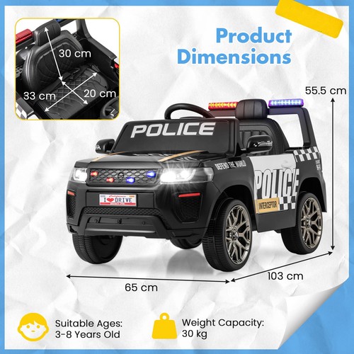 Kids ride police car 12v - kids,