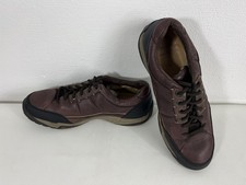 Clarks Goretex Aubergine Nubuck Leather Lace Up Cushioned Flat Trainers Shoes 8