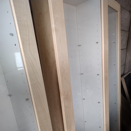 Three beech effect wooden - three,