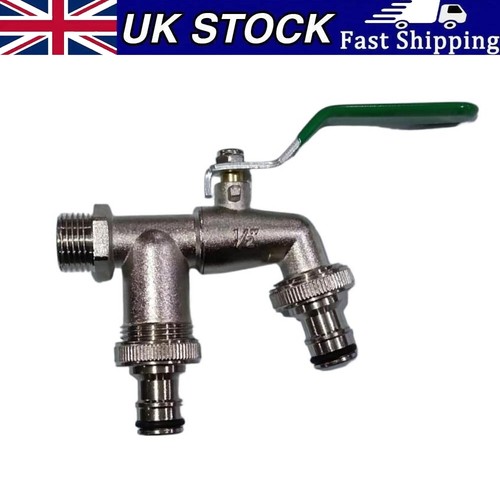 Double garden tap - double, 1/2