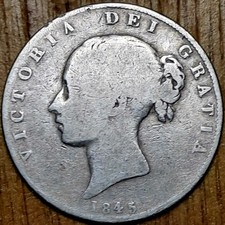 1845 Queen Victoria Young Head