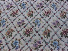 Vintage Floral Tapestry Style Woven Cotton Blend Country Cottage Fabric - 4.25 m