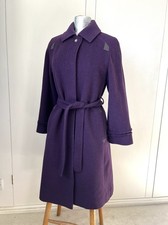 Purple wool vintage Windsmoor belted trench coat single breasted