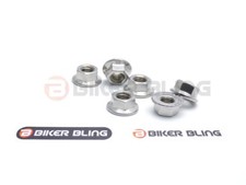 5x Honda CB250 Nighthawk 1997 serrated stainless steel rear sprocket nuts