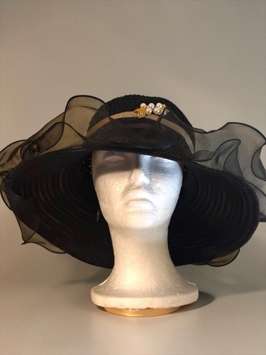 Women fancy black hat - fancy,