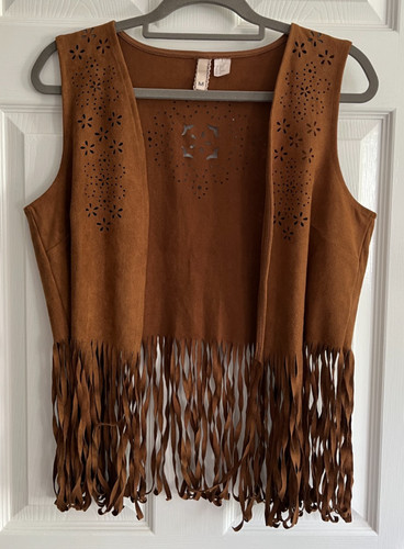 Brown faux suede hippie - h&m,