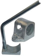 Trailer Jockey Wheel 48mm Heavy Duty Cast Clamp 100mm Hole Centre smooth