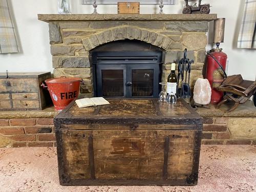 Old antique pine chest - old,