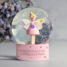 Personalised Snow Globe Fairy Glitter Snow Globe, Childrens Snow Globe
