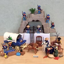 Playmobil Civil War Union Soldiers HUGE PLAYSET Western Wagon Figure COWBOY ACW3