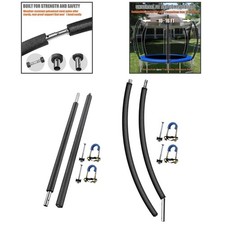 Two-piece trampoline poles