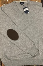 hackett london BNWT XL jumper v neck mix merino wool & cashmere