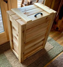 New Wooden Laundry Hamper w/