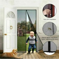 Heavy Duty Magnetic Screen Door Mesh Mosquito Fly Bug Insect Net Door Curtain UK