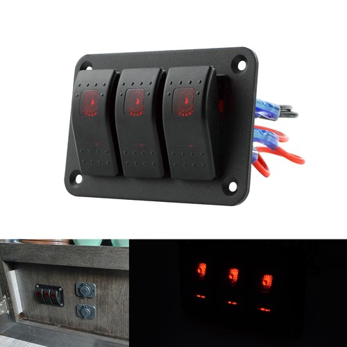 Gang rocker switch control - 3 gang,