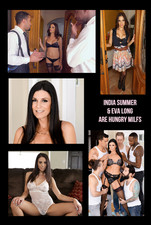 India Summer & Eva Long - Hungry Milfs (Promo Photo) 4x6".  Model Info.
