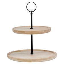 2 Tiered Bamboo Cake Platter