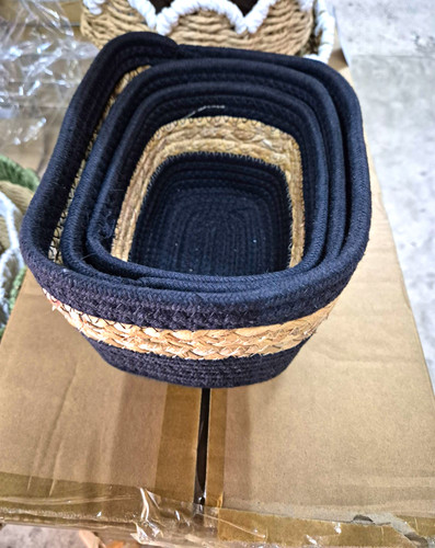 Set woven seagrass - set, 3