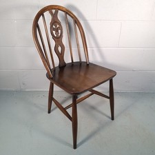 Ercol Blue Label Fleur De Lys Windsor Dining Kitchen Farmhouse Rustic Chair Prop
