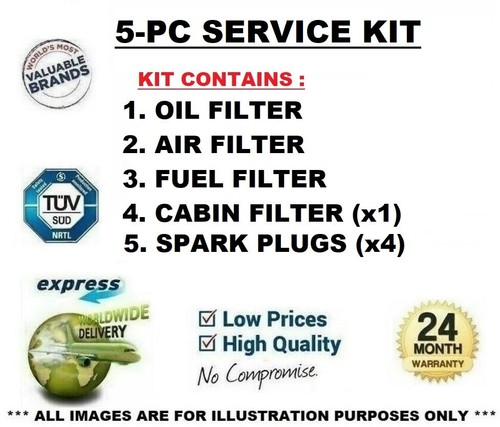 Piece service set - 5-piece,