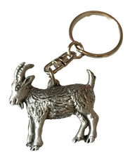 Billy Goat Handcrafted In Solid English Pewter Keyring -Hin-KR1089