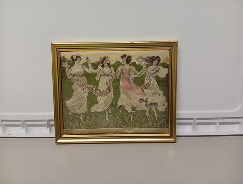Framed antique tapestry